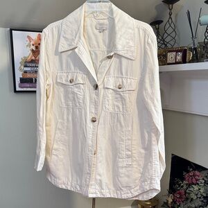 EUC LOFT Women's Cream Utility Shirt/Jacket